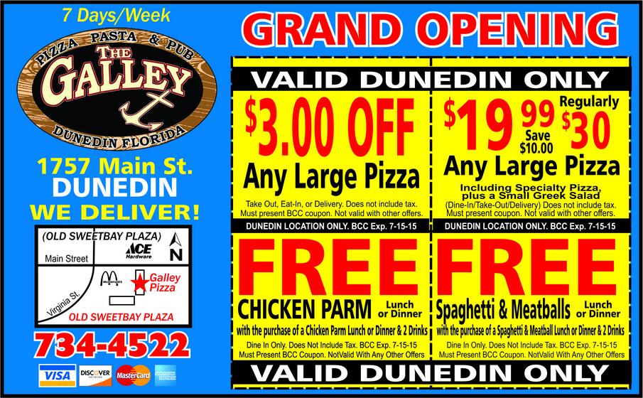 Coupon for Galley Pizza, Pasta & Pub